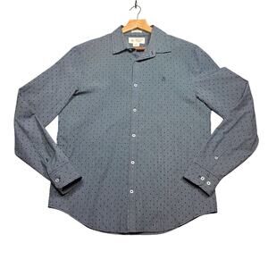 Original Penguin Heritage Slim Fit Gray Polka Dot Button Down Shirt
